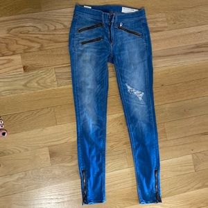 Rag & Bone Skinny Multi Zipper Jeans